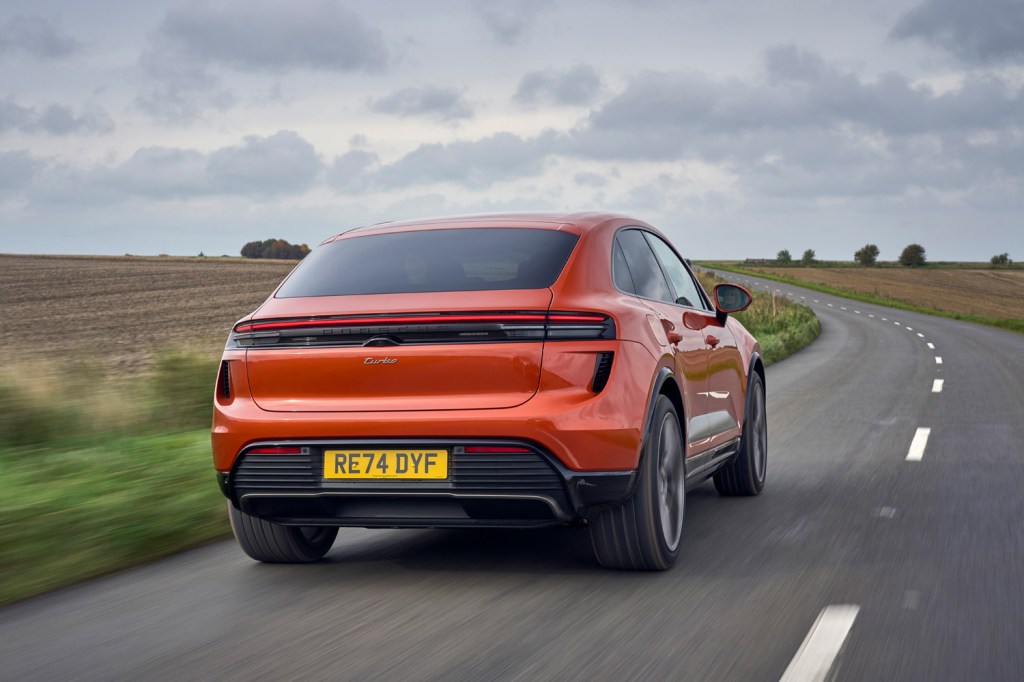 Porsche Macan Turbo Electric review tracking rear