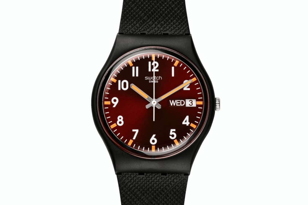 Swatch Sir Red on white background