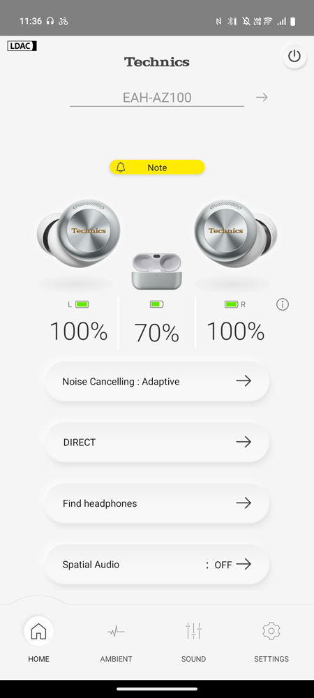 Technics EAH-AZ100 review app home