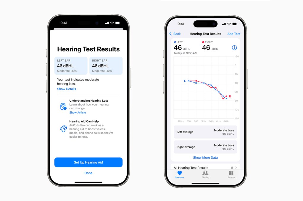 AirPods Pro 2 hearing test