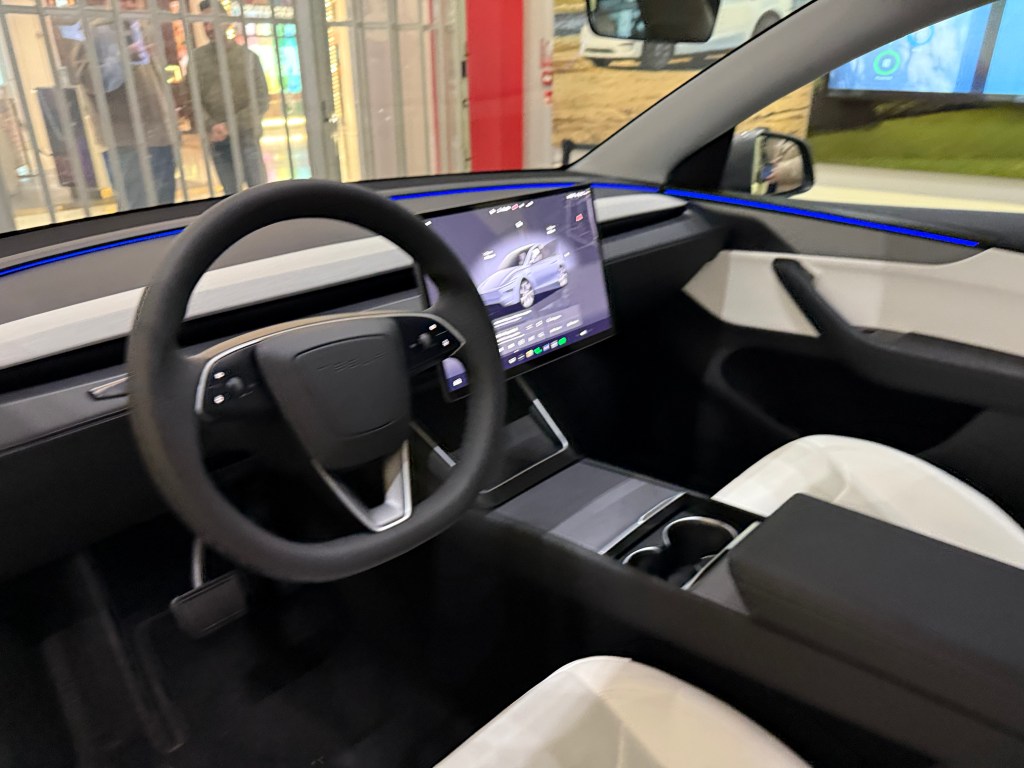 Inside new Tesla Model Y front