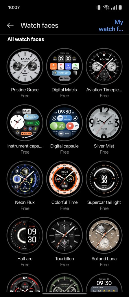 OnePlus Watch 3 Ohealth app watch faces