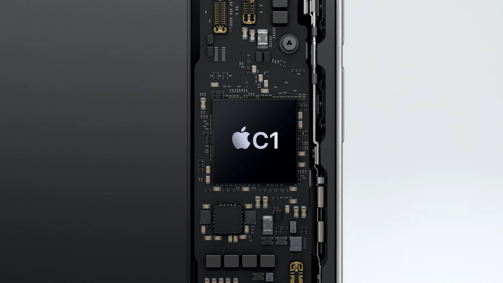 Apple C1 modem inside iPhone 16e