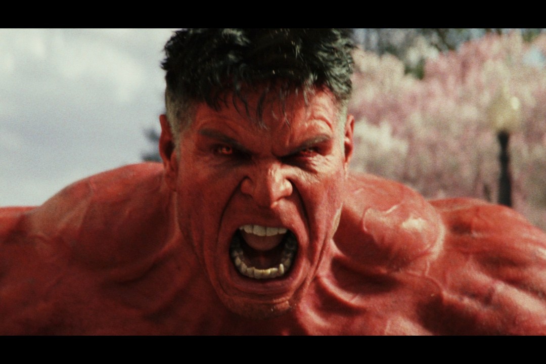 Harrison Ford poses as Red Hulk