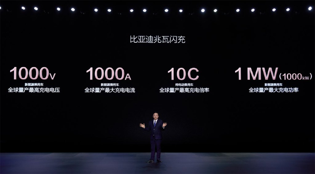 Stats on BYD new charger in presentation