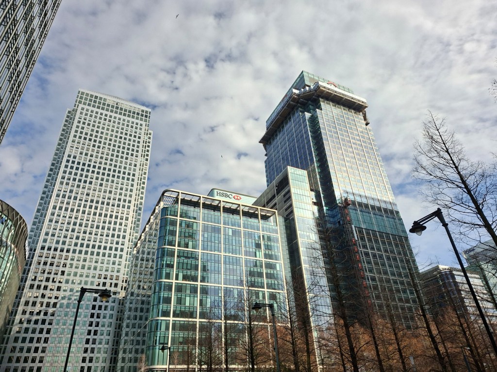 Samsung Galaxy A56 camera samples Canary Wharf 1x