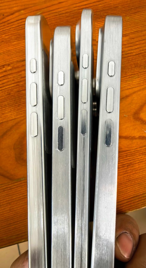 Thicker iPhone 17 models side