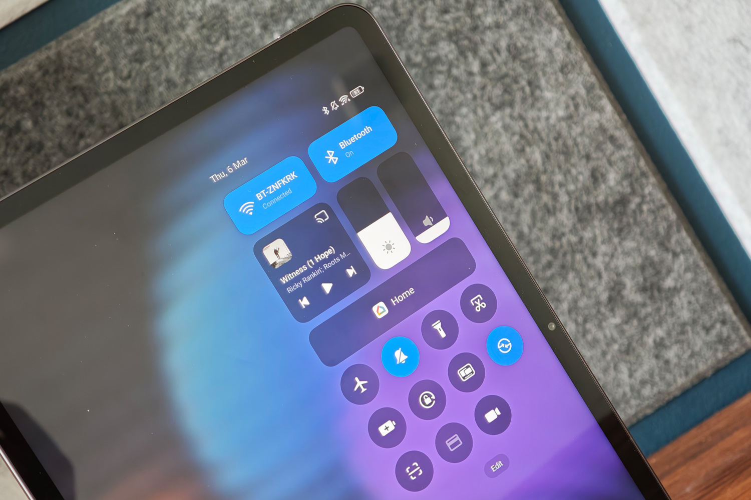 Xiaomi Pad 7 Pro review quick settings