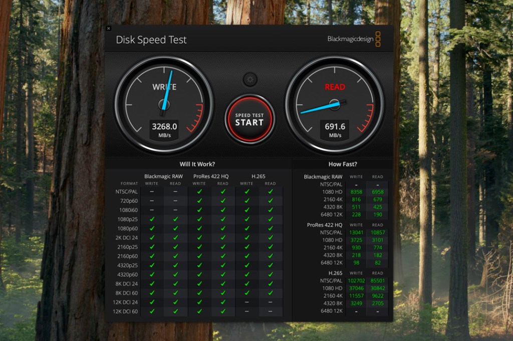 Blackmagic Design Disk Speed Test